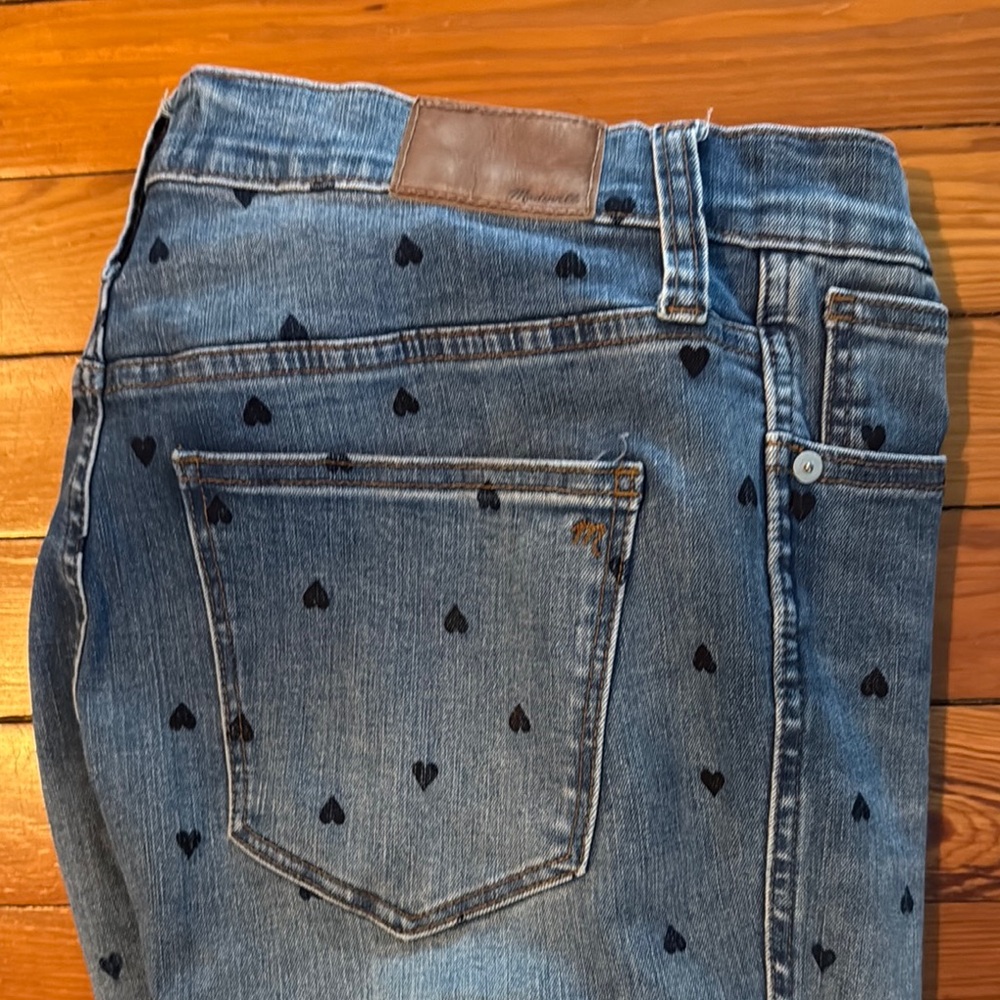 Madewell brand Blue Jeans with Hearts